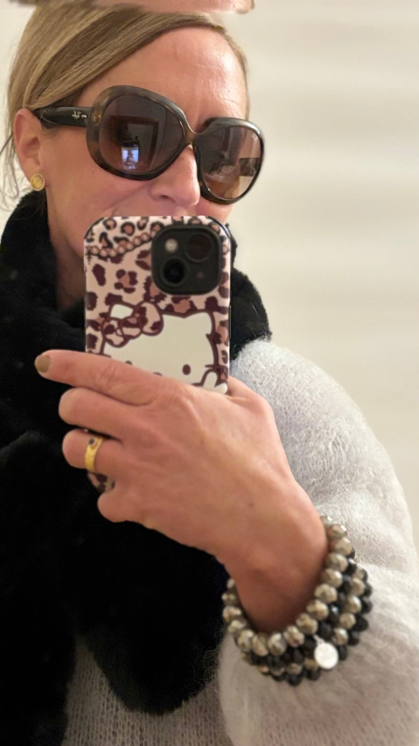 Facet Glow – Taupe Shine Armband