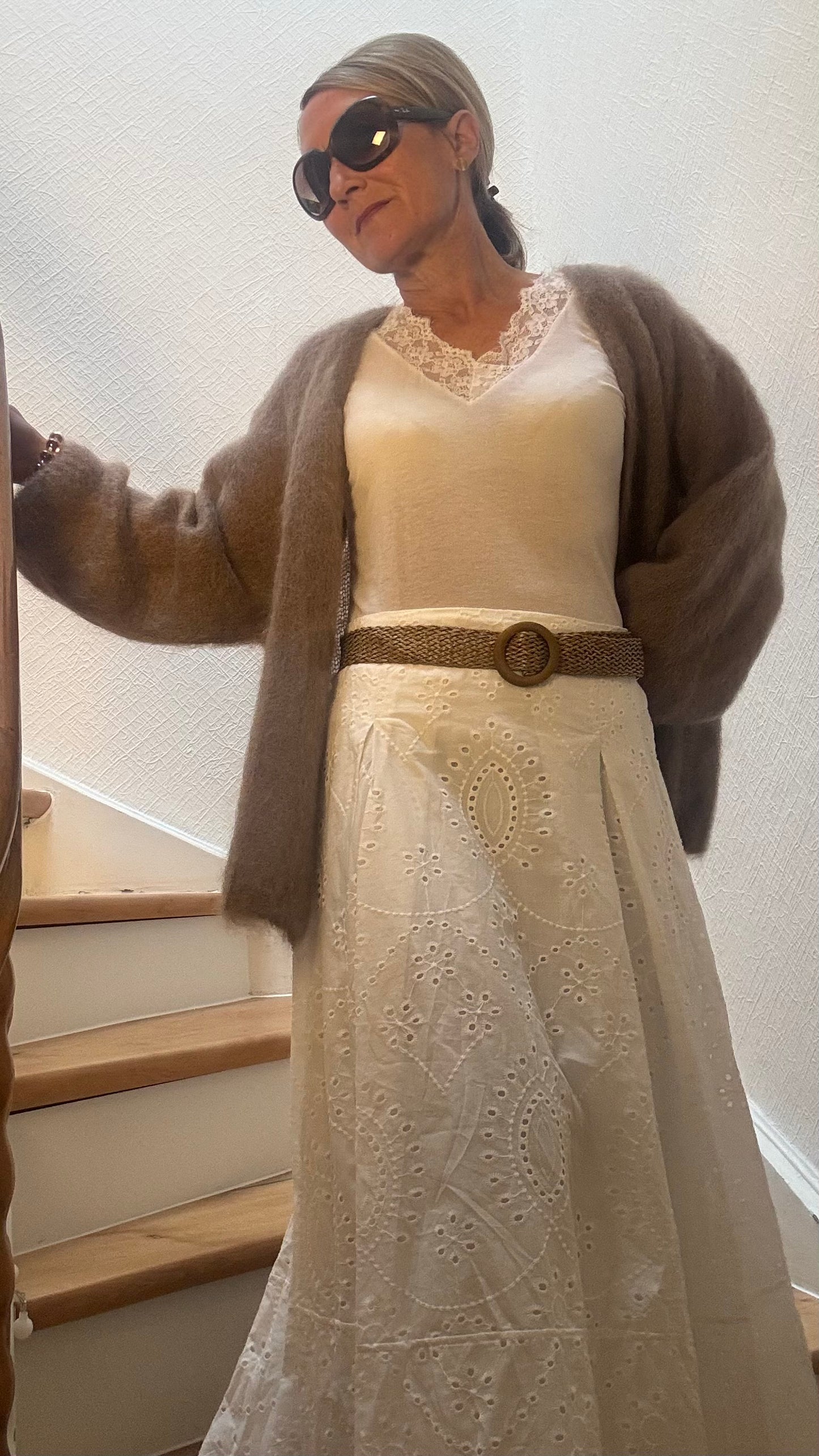 Summer Broderie Skirt – Baumwollrock mit Lochstickerei
