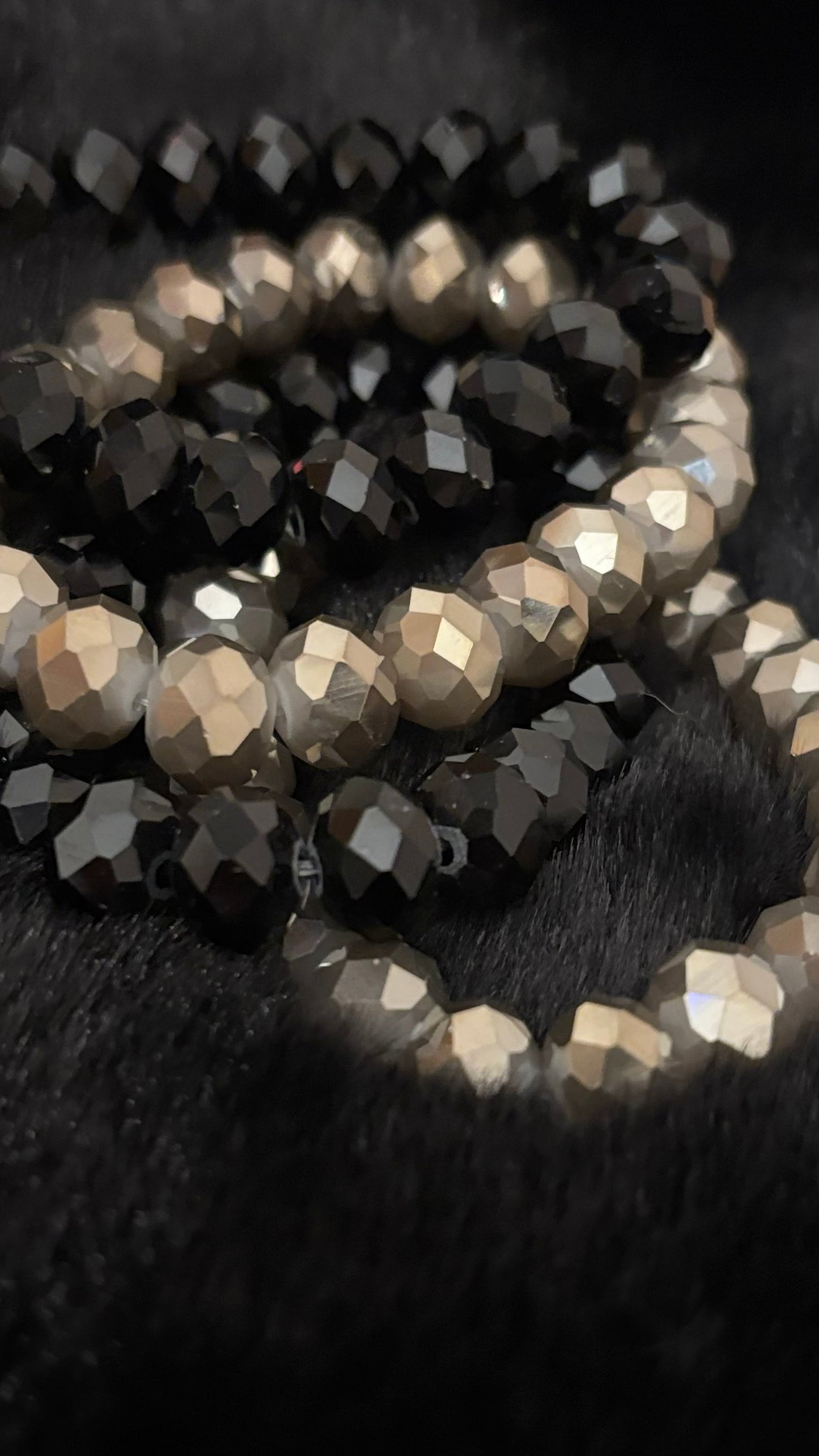 Facet Glow - Black Sparkle Armband