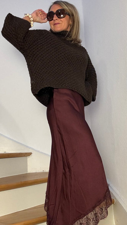 Lace & Flow – Asymmetric Slip Skirt