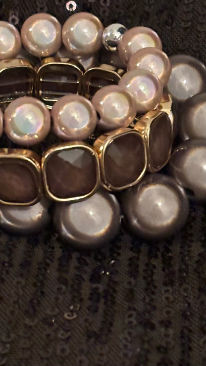 Crystal Glow – Dark Taupe Luxe  das edle Kristallarmband mit tiefer, warmer Nuance