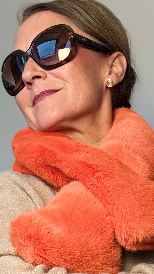 Pumpkin Dreams Faux Fur Schal - Der Herbst kann kommen!