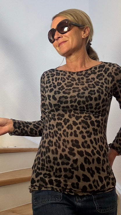 Basicshirt „Soft Leo“ aus Kaschmirblend – Eleganz trifft Komfort