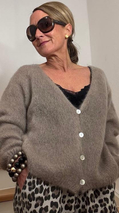 Kid-Mohair Cardigan - Classic Soft Knit