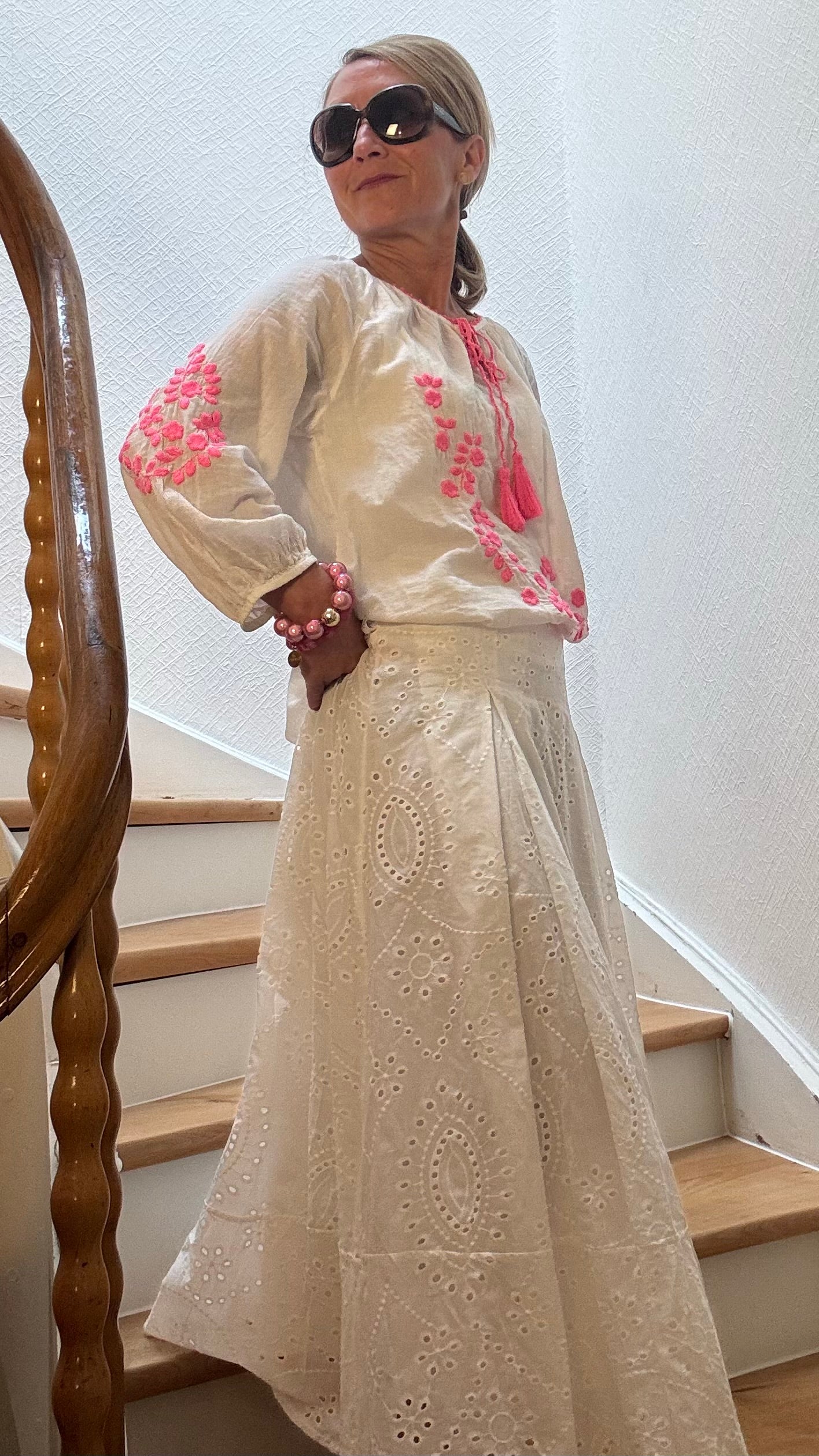 Boho-Bluse "Pink Blossom"