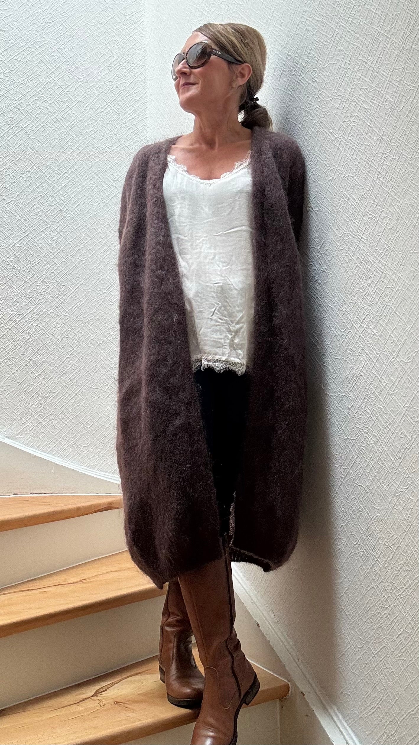 Ethereal Long Cardigan - Luxus aus Kid-Mohair