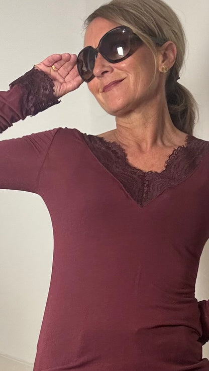 Basicshirt Soft Lace aus Kaschmirblend