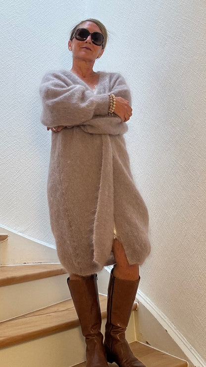 Ethereal Long Cardigan - Luxus aus Kid-Mohair