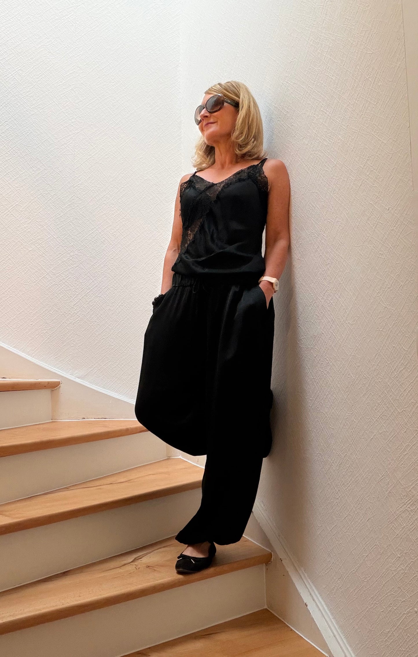 Silk Flow Pants – fließende Pluderhose aus Viskose-Seide