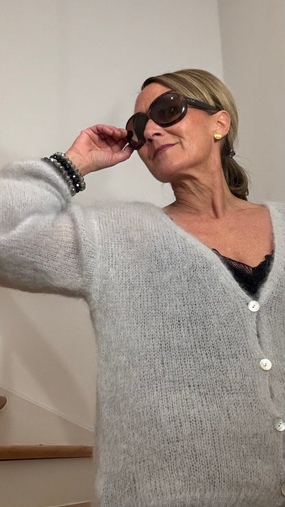 Kid-Mohair Cardigan - Classic Soft Knit